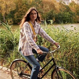 J.Crew Relaxed-fit flannel shirt in lavender plaid